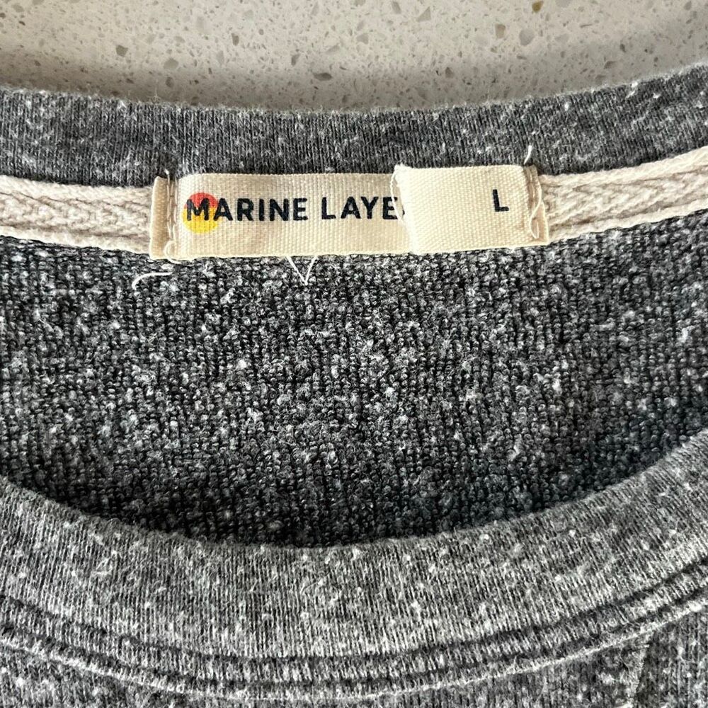 Marine Layer Short Sleeve Sweat Shirt Mens Large - Picture 2 of 9